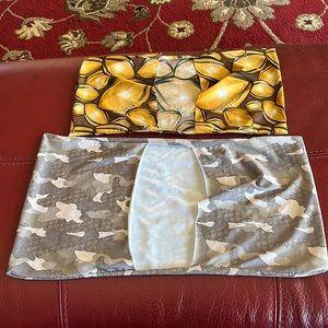 Textbook covers- camouflage and football